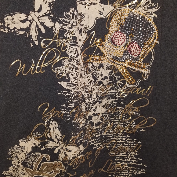 Skull Crossbones blingy Love Always message - Picture 4 of 6